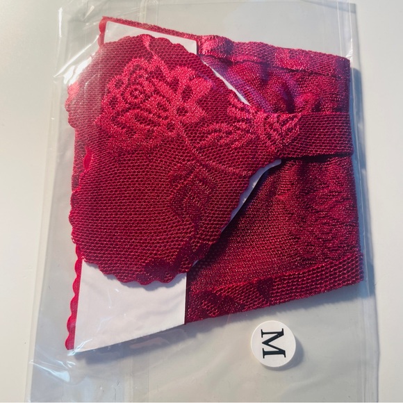 Wine Lace Heart Strapless Panties Say goodbye to straps! - Picture 2 of 9